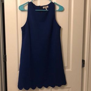 Royal blue above the knee shift dress